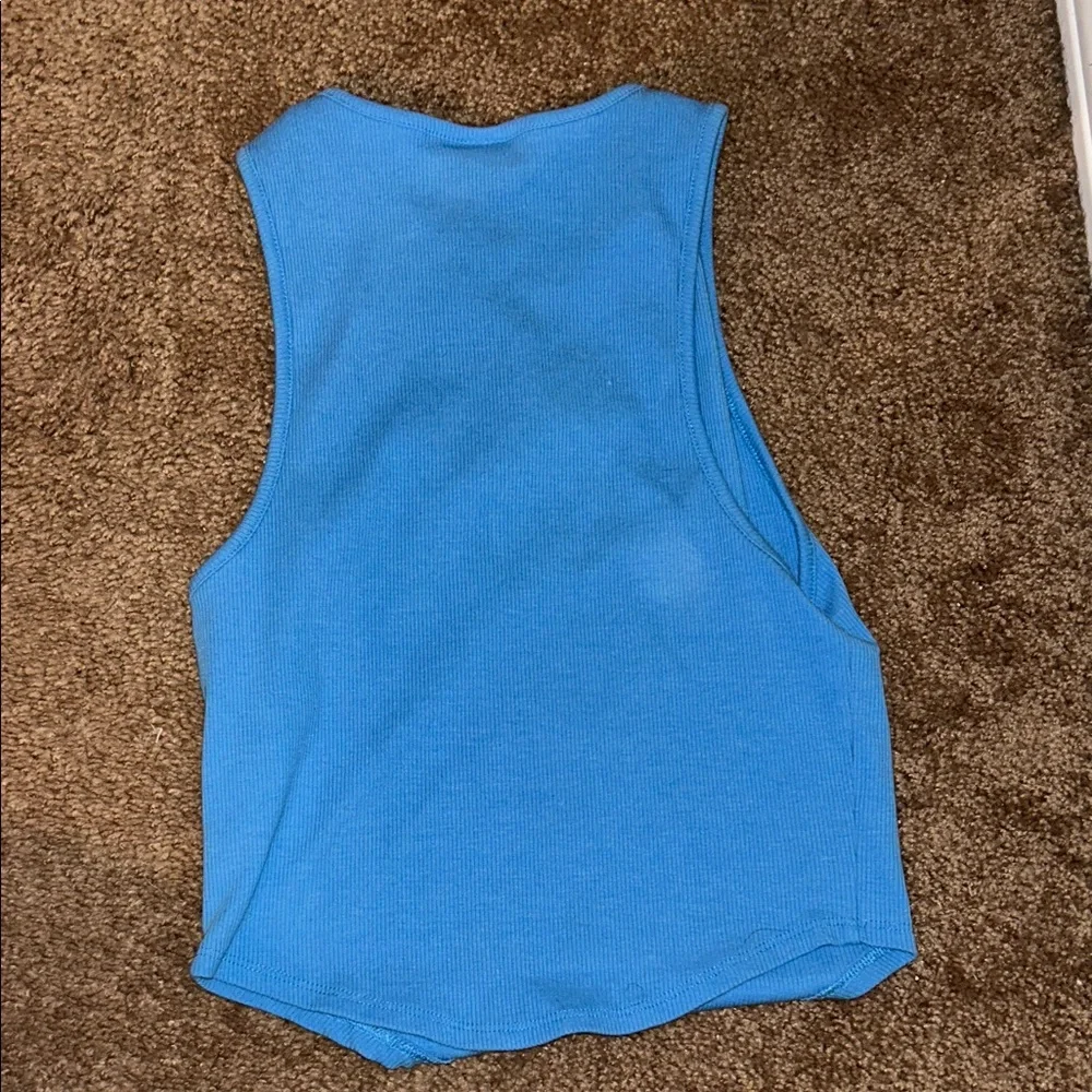 Women's Blue Tank Top - Picture 2 of 2
